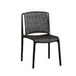 High Quality Plastic Dining Chair Set Of 2 – Black - Image 3