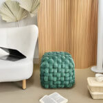 Square Cube Shaped Stool – Green - Image 2