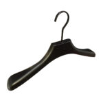 Coat Hanger With Shoulder Guard Black