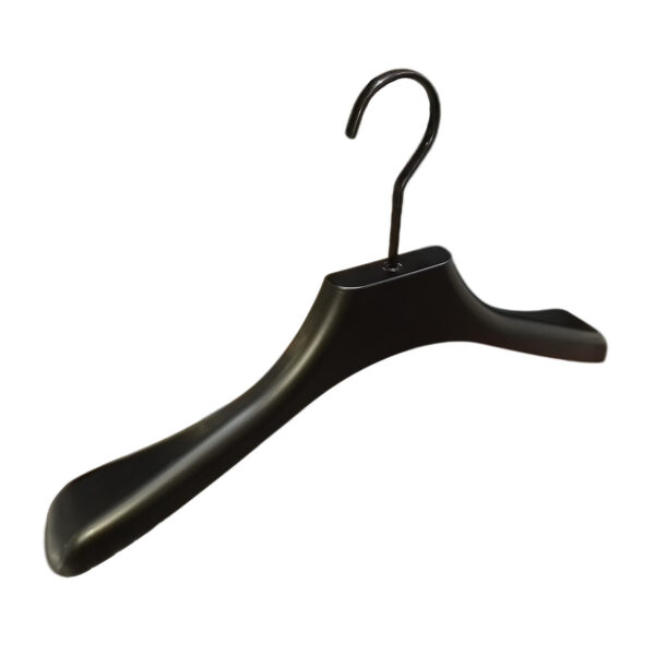 Coat Hanger With Shoulder Guard Black