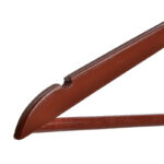 Wooden Clothes Hangers  Set of 3  45 cm - Dark Brown - Image 3