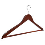 Wooden Clothes Hangers  Set of 3  45 cm - Dark Brown