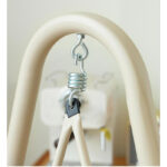 Modern Single Swing Chair Off White - Image 7