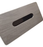 Rectangular Leather Tissue Box Cover - Grey - Image 4