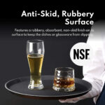 Non Slip Round Serving Tray – Black - Image 5