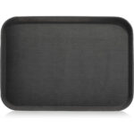 Non Slip Rectangular Serving Tray 65.5 cm - Black - Image 2