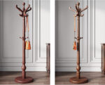 Garment Stand with Hanging Bar  – Brown - Image 4