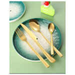 Cutlery Set Stainless Steel 20 Pc Set - Golden - Image 5