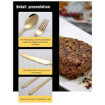 Cutlery Set Stainless Steel 20 Pc Set - Golden - Image 6