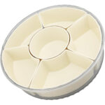 Rotating Dry Fruit Tray With Lid Off White - Image 2