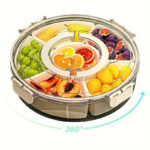 Rotating Dry Fruit Tray With Lid Off White - Image 4