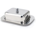 Butter Dish with Lid Stainless Steel - Silver - Image 2