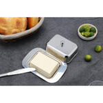 Butter Dish with Lid Stainless Steel - Silver - Image 6