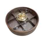 Rotating Wooden Dry Fruit Tray 38 cm – Brown