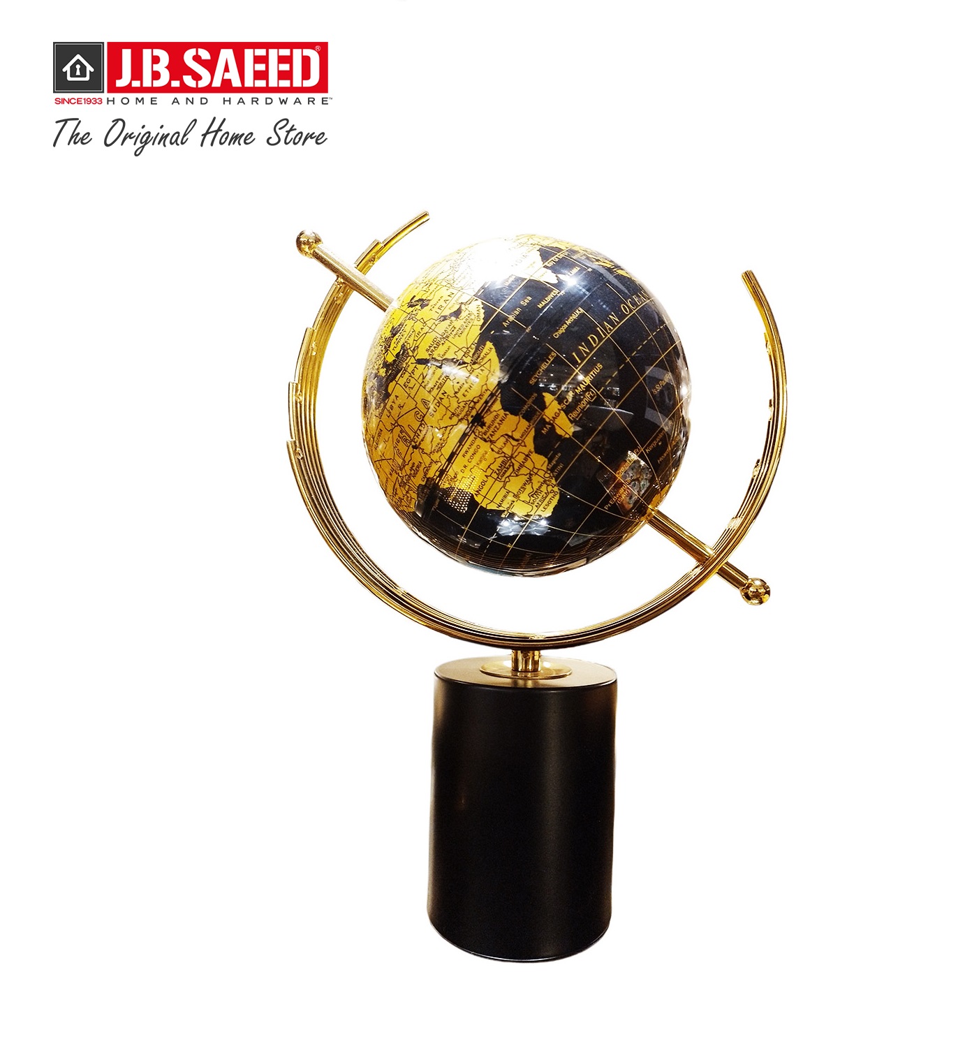 osm 1332 (2) Decoration Bowl Marble Globe - Black - Image 1
