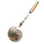Wooden Cooking And Serving Spoon Stainless Steel Matte Finish - Image 2