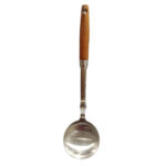 Wooden Cooking And Serving Spoon Stainless Steel Matte Finish - Image 3