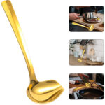 Soup And Sauce Ladle Stainless Steel 23.5 cm - Golden - Image 3