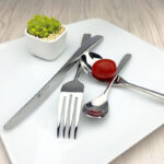 Cutlery Set  24 Pc Western Dinnerware Set - Silver Stainless Steel  - Image 3