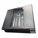 24-Pc Cutlery Set Cloth Pattren Design Stainless Steel - Silver - Image 7