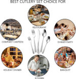 24-Pc Cutlery Set Cloth Pattren Design Stainless Steel - Silver - Image 5