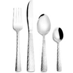 Cutlery Set  24 Pcs Snake Pattren Stainless Steel - Silver - Image 2
