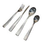 Cutlery Set  24 Pcs Snake Pattren Stainless Steel - Silver