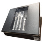 Cutlery Set  24 Pcs Snake Pattren Stainless Steel - Silver - Image 5