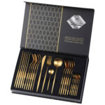 Silverware Stainless Steel Cutlery Set  24 Pcs - Gold - Image 2