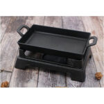 Pan With Holder 22 by 14 Cm - Black - Image 6