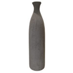 Tall Textured Floor Vase 100 cm – Grey Stone Finish