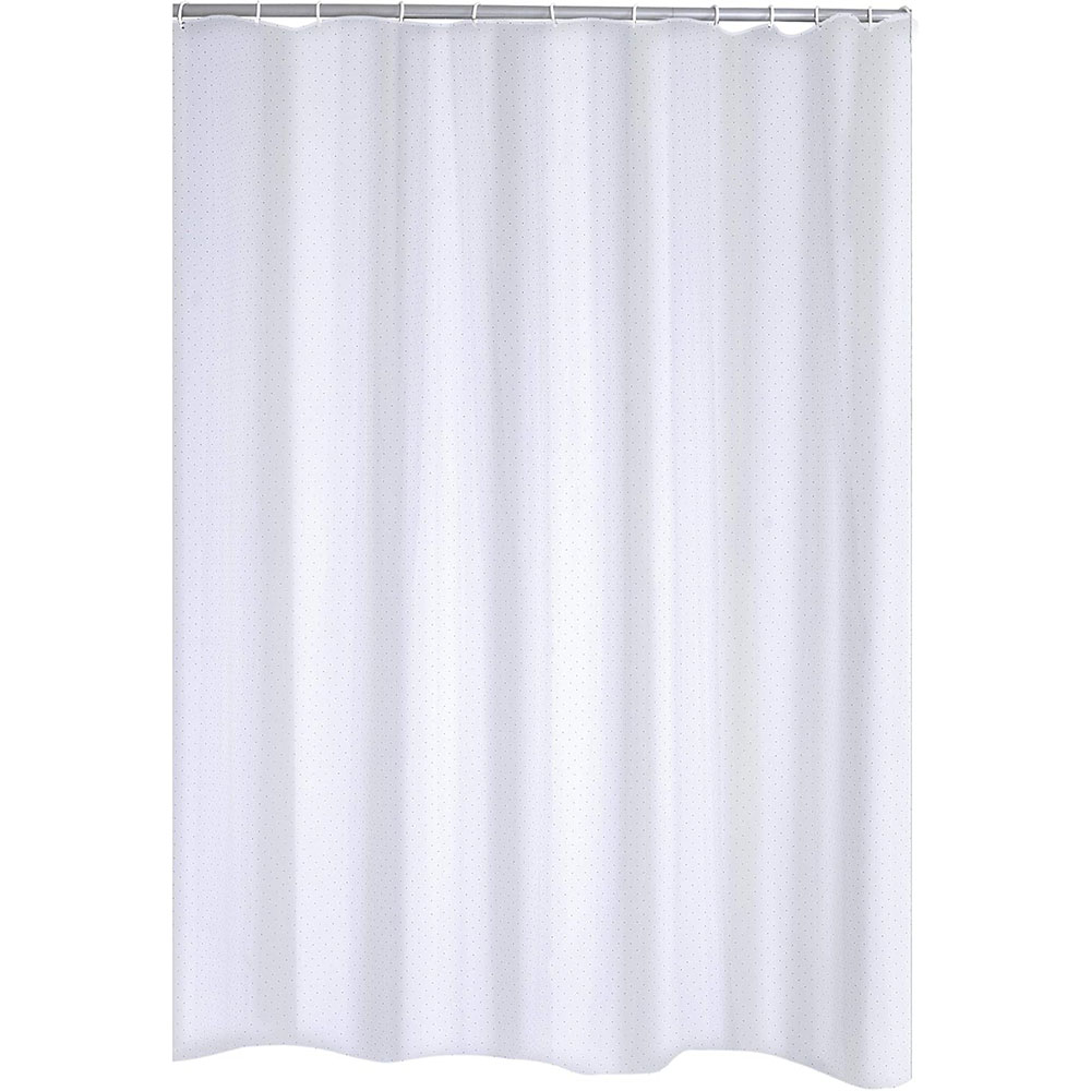 rdr 383 (2) Shower Curtain Madrid Polyester 180 x 200 cm - White & Grey - Image 1