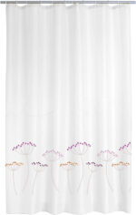 Shower Curtain Flora Leaf Design 180 x 200 cm – White with Grey - Image 4