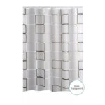 Modern Retro Shower Curtain – Transparent