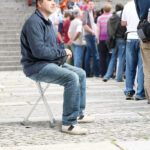 Foldable Support Cane with Seat - Grey - Image 4