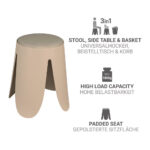Universal Stool Comiso  Matt Beige - Image 5