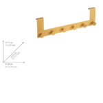 Door Clothes Rack Stainless Steel  Celano  Matt Gold - Image 5