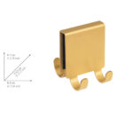 Double Shower Hook Stainless Steel Vieste  Matt Gold - Image 4