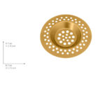 Drain Screen Stainless Steel  2 Pc Matt Gold - Image 3
