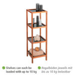 4-Tier Shelving Unit Fondi Fsc Acacia  Wood - Image 5