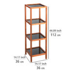 4-Tier Shelving Unit Fondi Fsc Acacia  Wood - Image 6