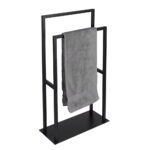 Stainless Steel Towel And Clothes Stand Rivaltana  Matt Black - Image 3