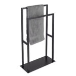 Stainless Steel Towel And Clothes Stand Rivaltana  Matt Black - Image 4