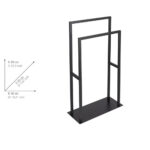 Stainless Steel Towel And Clothes Stand Rivaltana  Matt Black - Image 6