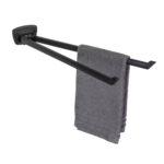 Towel Holder With 2 Mobile Arms Basic Black - Image 2