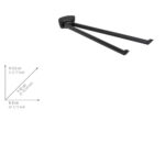 Towel Holder With 2 Mobile Arms Basic Black - Image 3