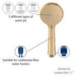 Shower Set 66Cm Young Line Matt Gold - Image 5