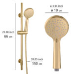 Shower Set 66Cm Young Line Matt Gold - Image 9
