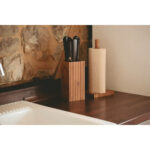 Kitchen Roll Holder Mera Smoked Bamboo - Image 3