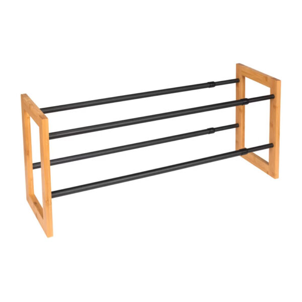 Shoe Rack Ecori Extandable Black Bamboo